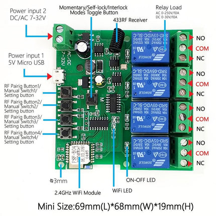 4 Way Smart Relay / Switch eWeLink - DealBuddy