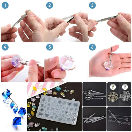 94 Piece Resin Molds Silicone DIY Jewelry Making Kit - DealBuddy