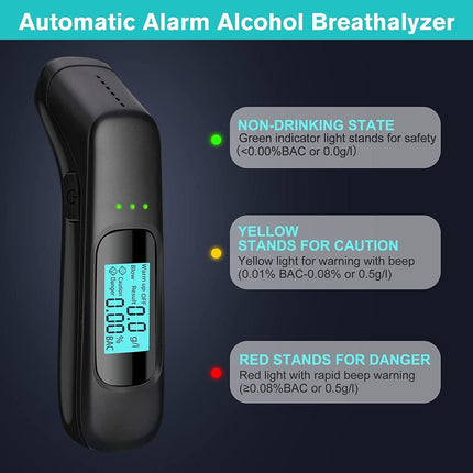 Alcohol Tester Non - Contact Breathalyzer USB Rechargeable With Screen - DealBuddy