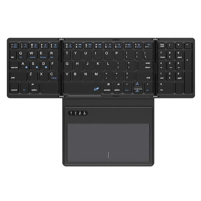 Foldable Bluetooth Rechargeable Tri - Folding Ultra Slim Travel Keyboard - DealBuddy