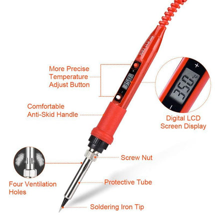 JCD 908S 80W Soldering Iron Kit Adjustable Temperature - DealBuddy