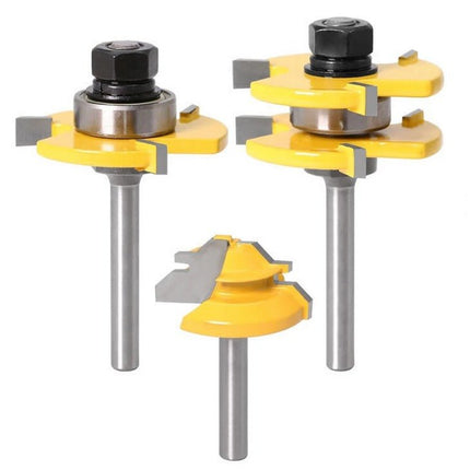 Tongue Groove Joint Router Bit 45 Degree Lock Miter Router Set 6mm Shank 3 Piece - DealBuddy