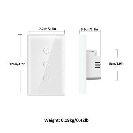 Tuya Smart Light Switch - No Neutral Required - 3 Gang - DealBuddy