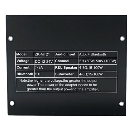 ZK - MT21 50W x 2+100W 2.1 Channel Bluetooth Digital Amplifier Module - DealBuddy